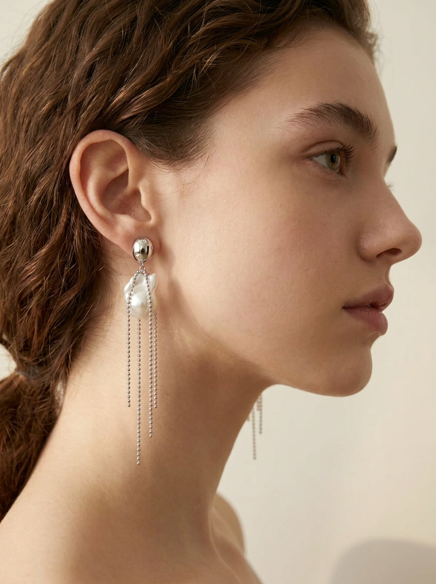Baroque Freshwater Pearl Drop Earrings