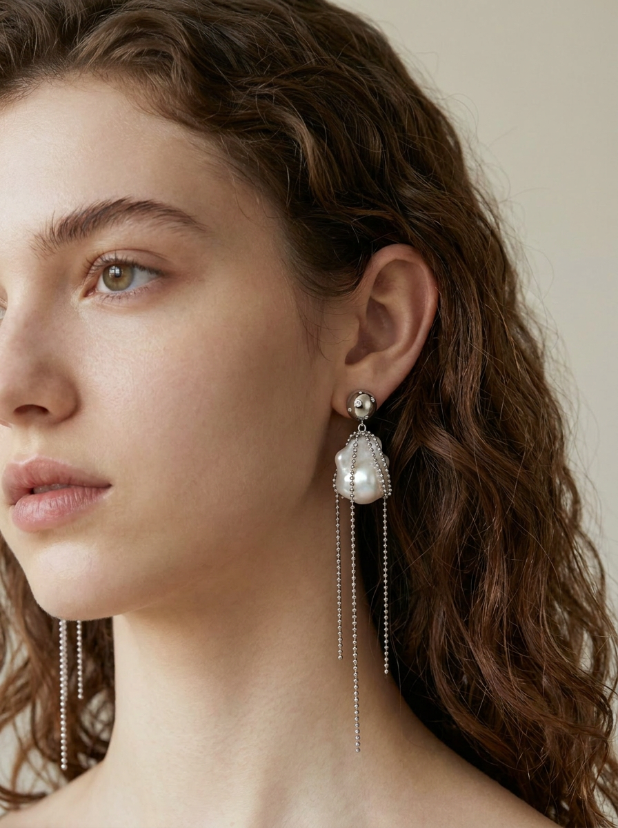 Baroque Freshwater Pearl Drop Earrings