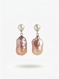 Purple-pink Baroque Pearl Drop Earrings
