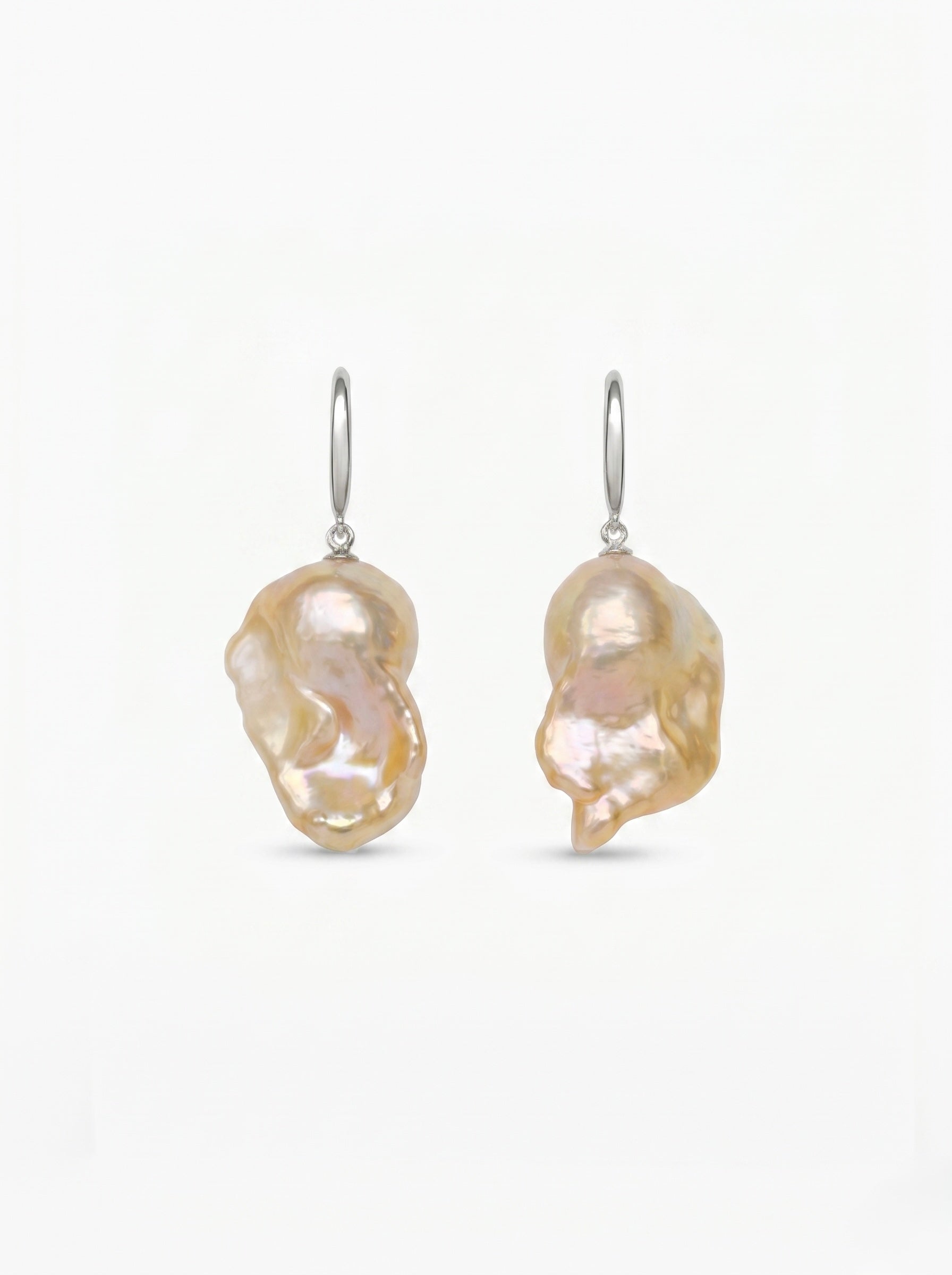 Golden Baroque Pearl Drop Earrings